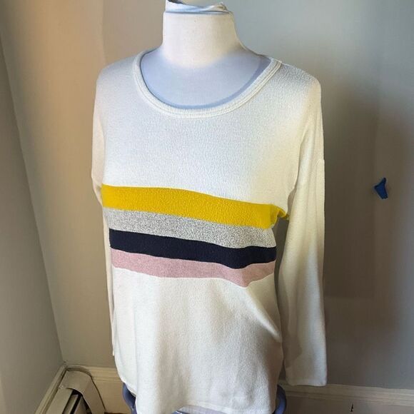 Ella Mara Striped Casual Sweater. An Anthropologie Brand, Small. Made in USA - Picture 8 of 13